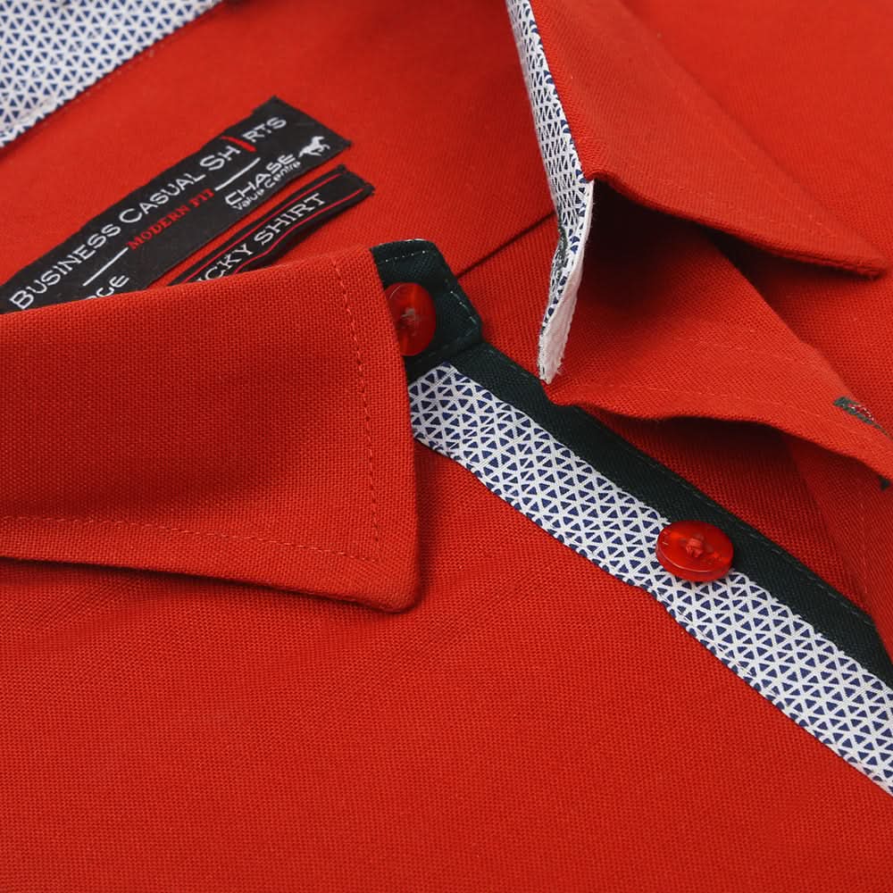 Men's Business Casual Shirt - Rust, Men's Shirts, Chase Value, Chase Value