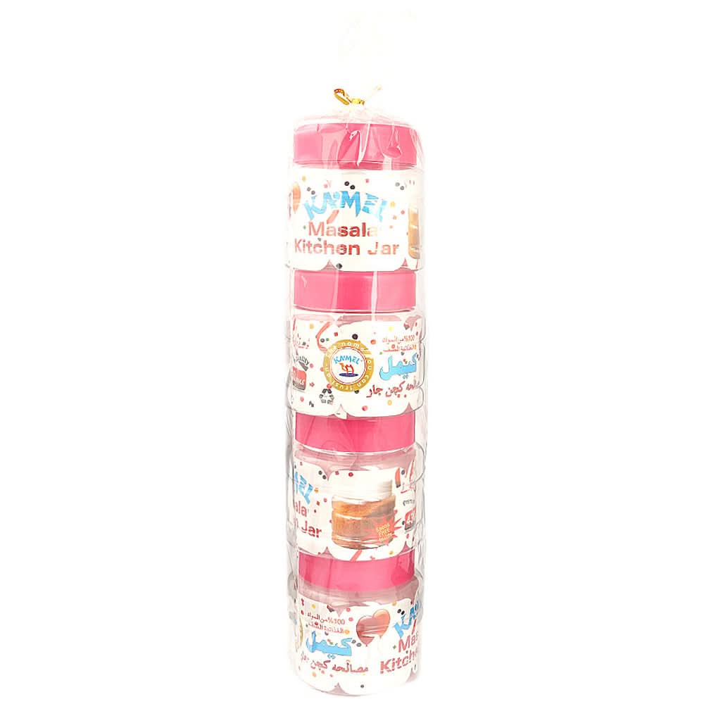 Spice Jar 4 Pcs - Pink, Home & Lifestyle, Storage Boxes, Chase Value, Chase Value