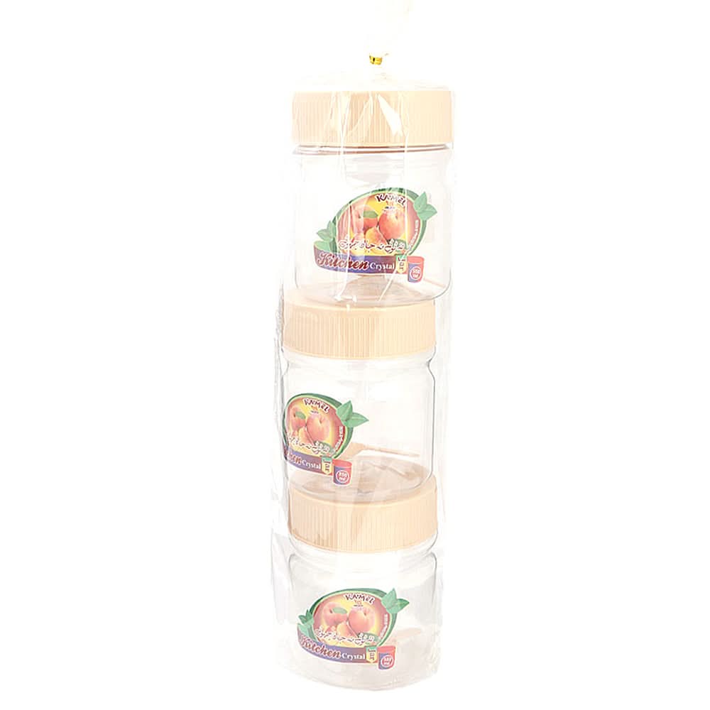 Spice Jar 3 Pcs - Fawn, Home & Lifestyle, Storage Boxes, Chase Value, Chase Value