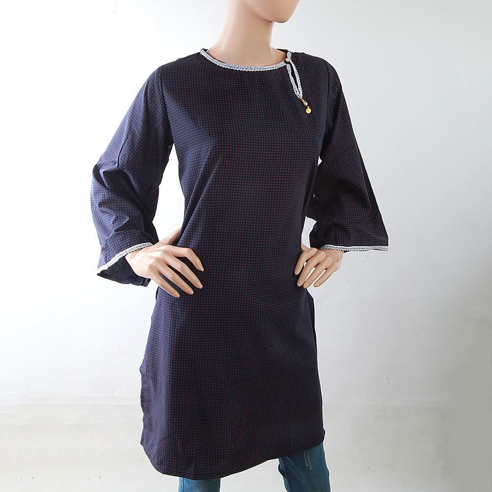 Women's Embroidery Kurti - Navy Blue, Women, Ready Kurtis, Chase Value, Chase Value