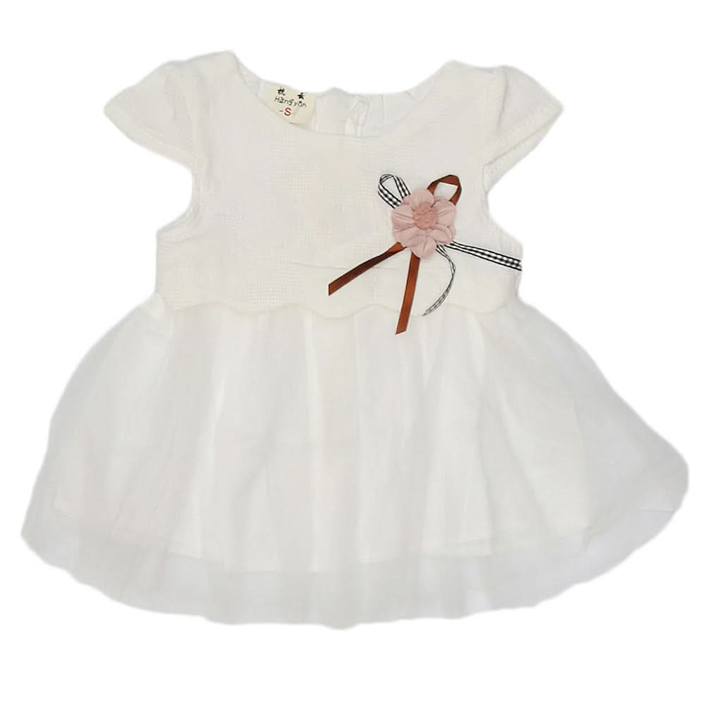 New Born Baby Frock - White, Kids, NB Girls Frocks, Chase Value, Chase Value