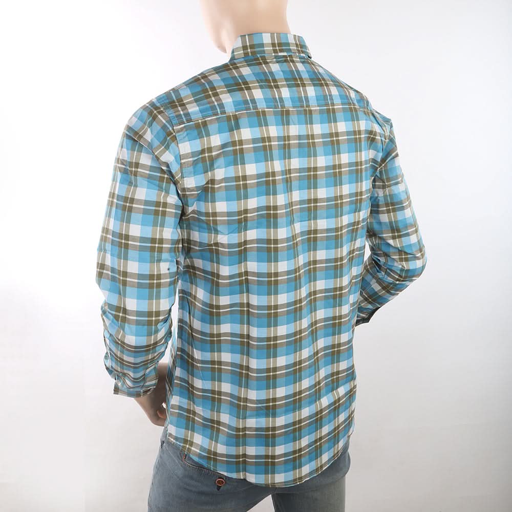 Men's Casual Check Shirt - Sky Blue, Men, Shirts, Chase Value, Chase Value