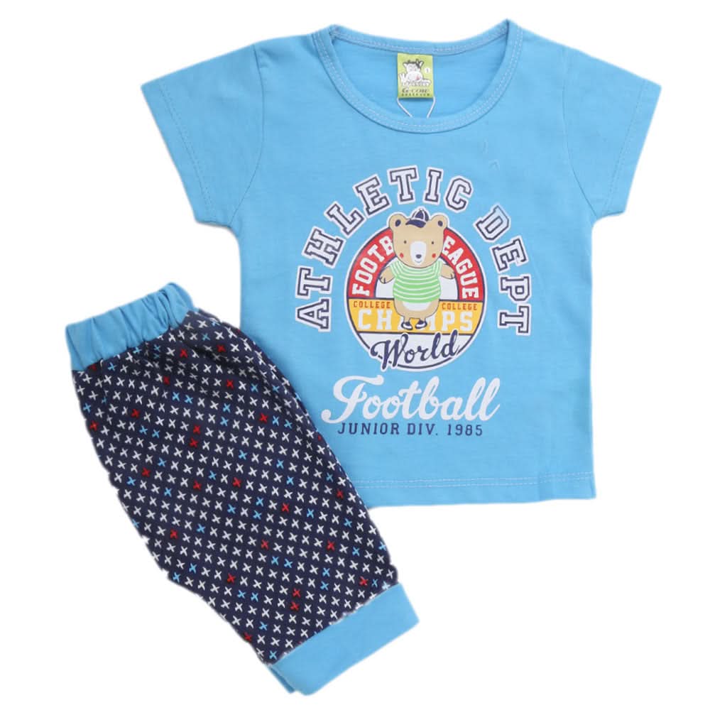 Newborn Boys Half Sleeves Suit - Blue, Kids, NB Boys Sets And Suits, Chase Value, Chase Value