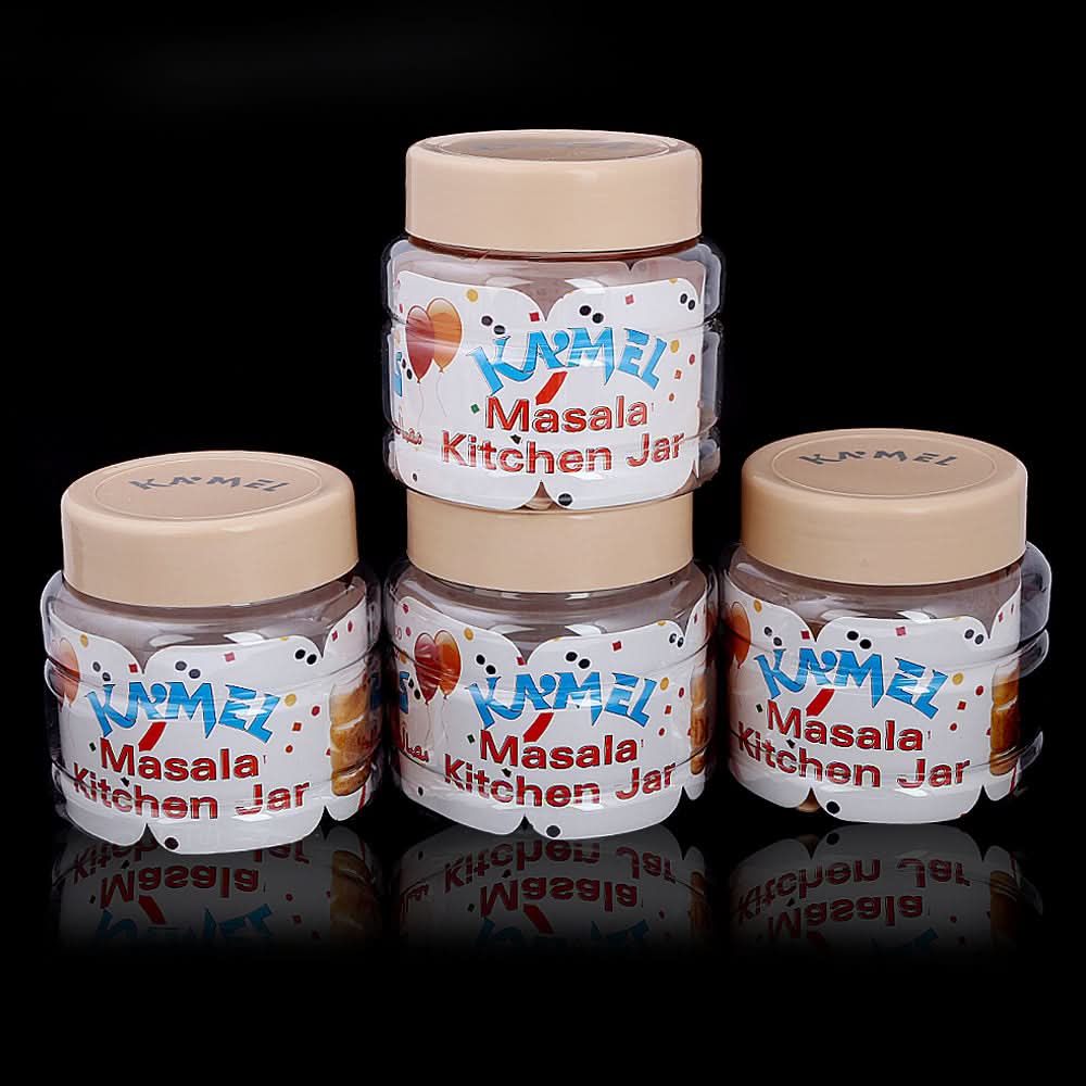 Spice Jar 4 Pcs - Fawn, Crockery & Kitchenware, Chase Value, Chase Value