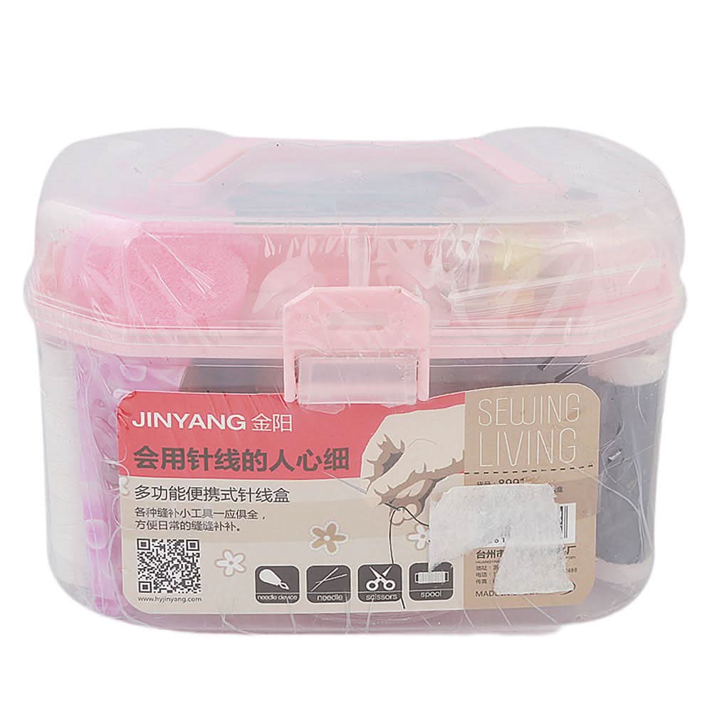 Sewing Box With Sewing Accessories - Pink, Home & Decor, Chase Value, Chase Value