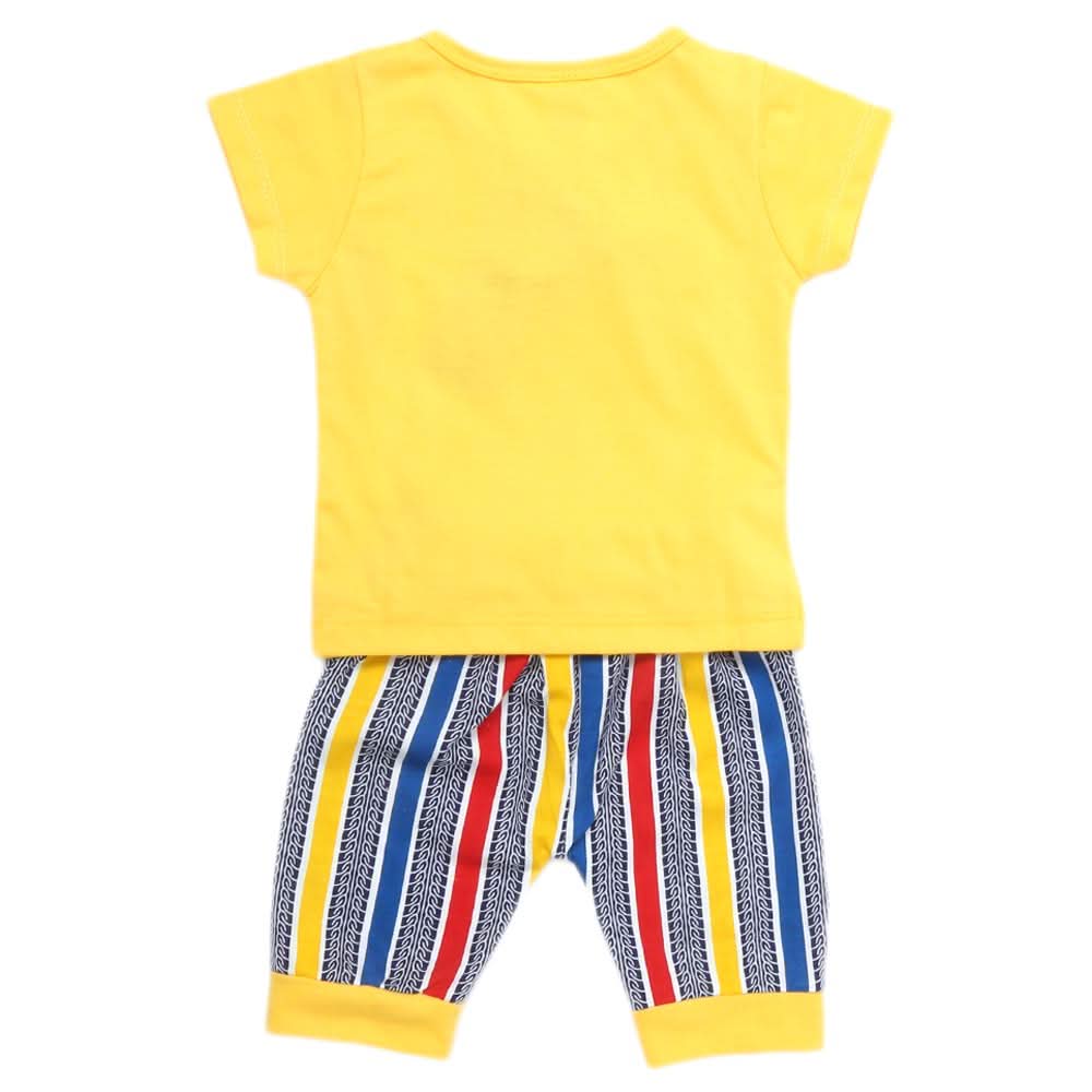 Newborn Boys Half Sleeves Suit - Yellow, Kids, NB Boys Sets And Suits, Chase Value, Chase Value