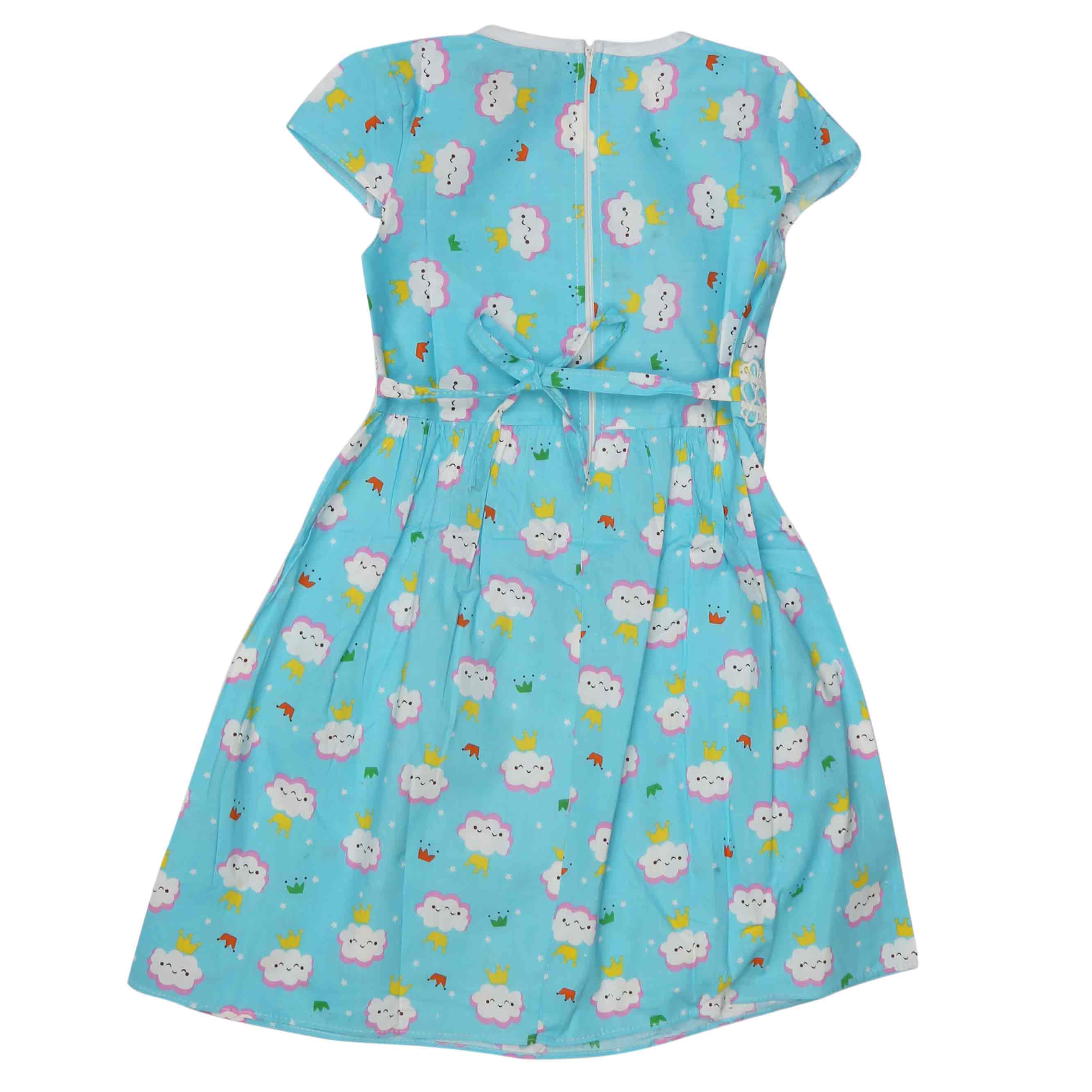 Girls Embroided Frock - Blue, Kids, Girls Frocks, Chase Value, Chase Value