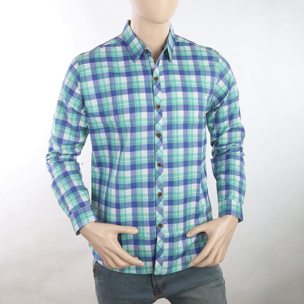Men's Casual Check Shirt - Green, Men, Shirts, Chase Value, Chase Value