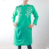 Women's Embroidery Kurti - Cyan, Women, Ready Kurtis, Chase Value, Chase Value