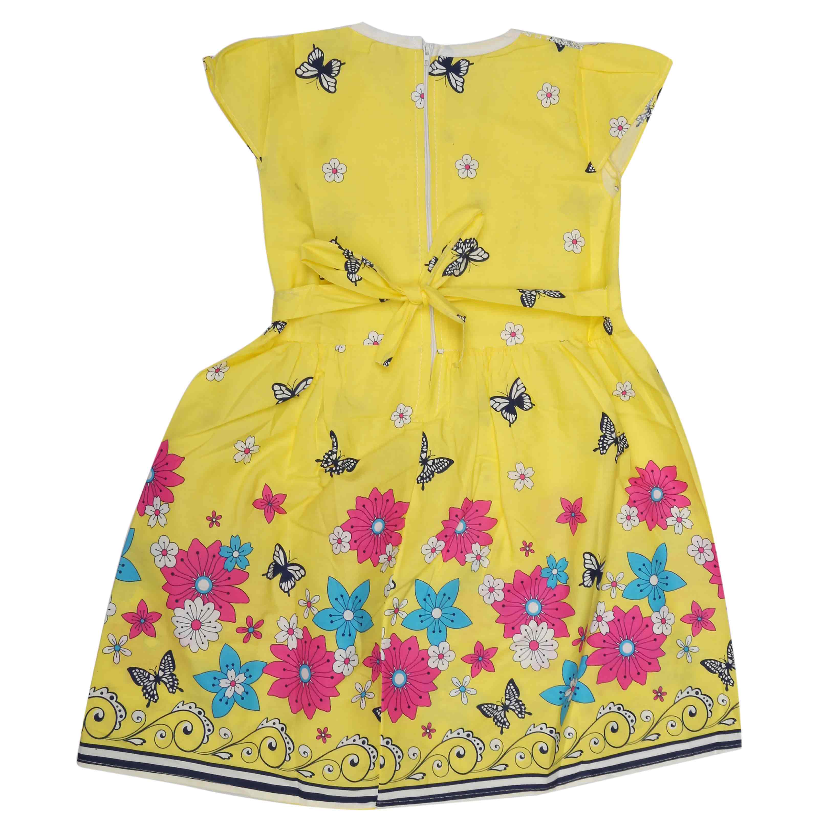 Girls Embroided Frock - Yellow, Kids, Girls Frocks, Chase Value, Chase Value