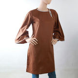 Women's Embroidery Kurti - Brown, Women, Ready Kurtis, Chase Value, Chase Value