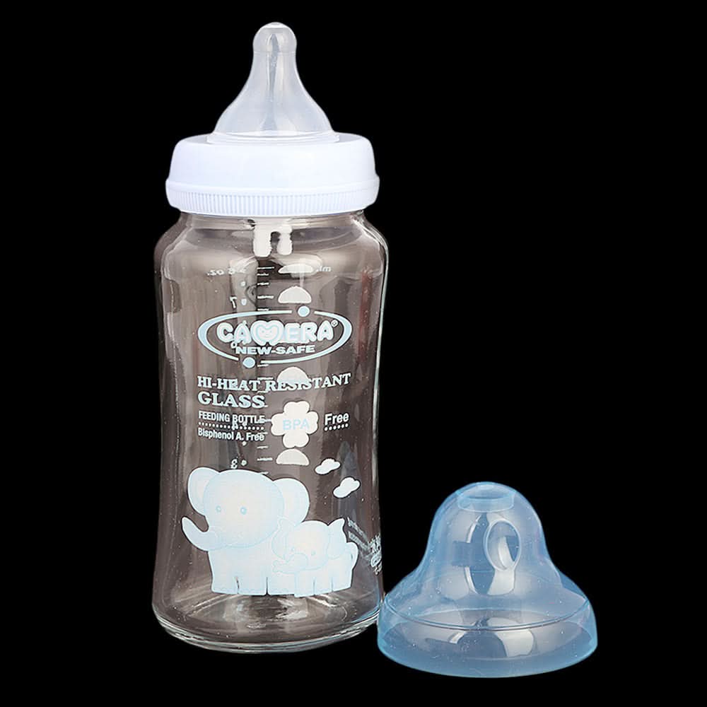 Camera Glass Feeder - 240ml Blue, Kids, Feeding Supplies, Chase Value, Chase Value