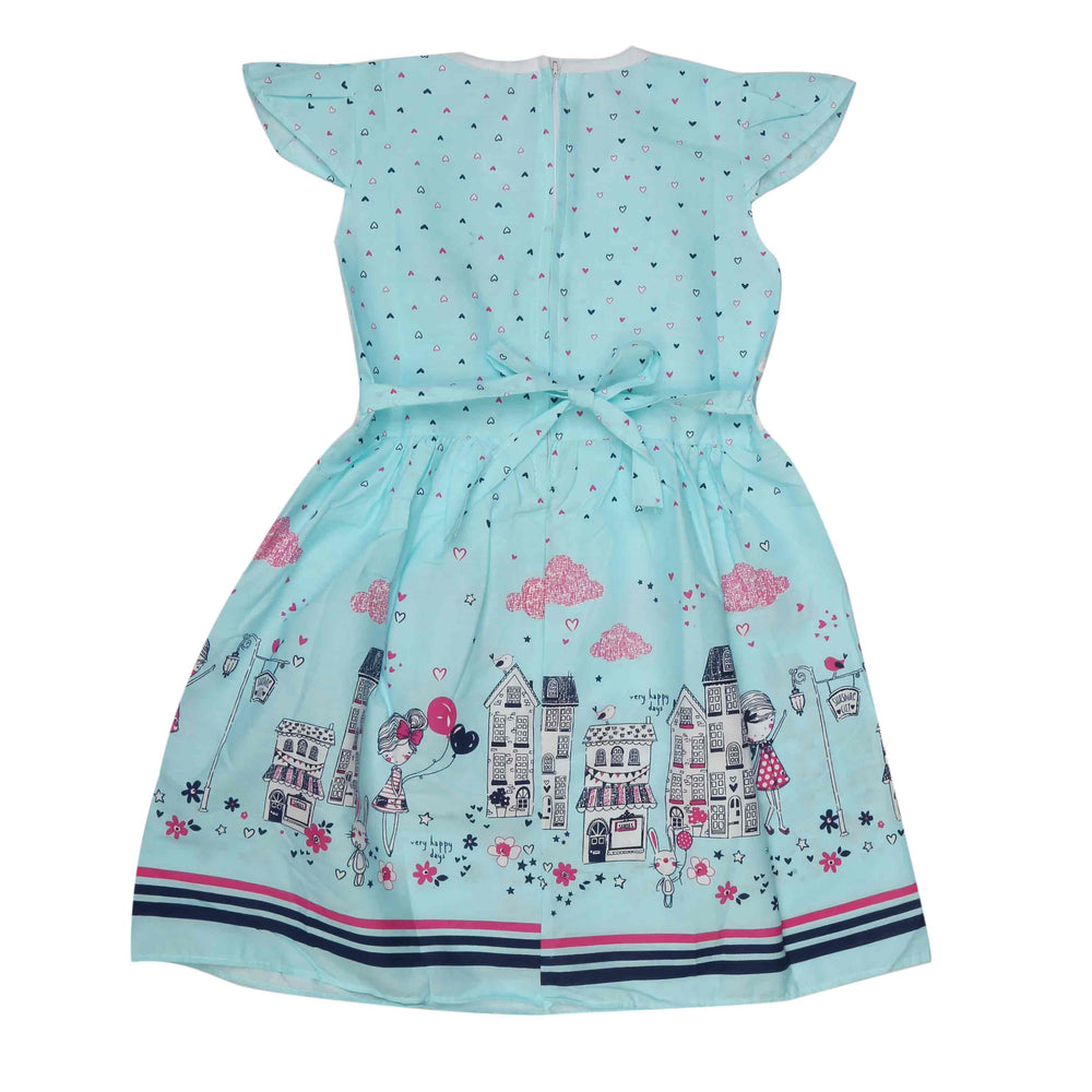 Girls Embroided Frock - Blue, Kids, Girls Frocks, Chase Value, Chase Value