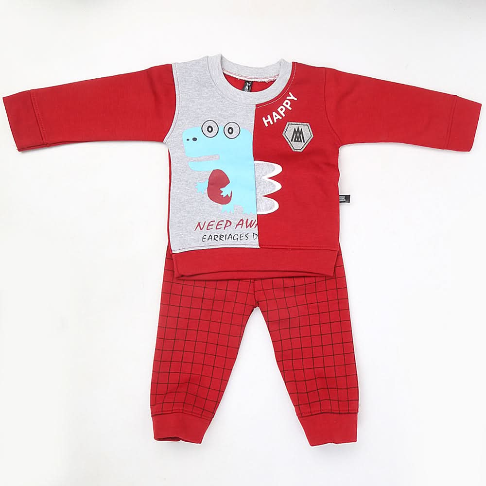 Boys Full Sleeves Fleece Suit 42715 - Maroon, Kids, Boys Sets And Suits, Chase Value, Chase Value