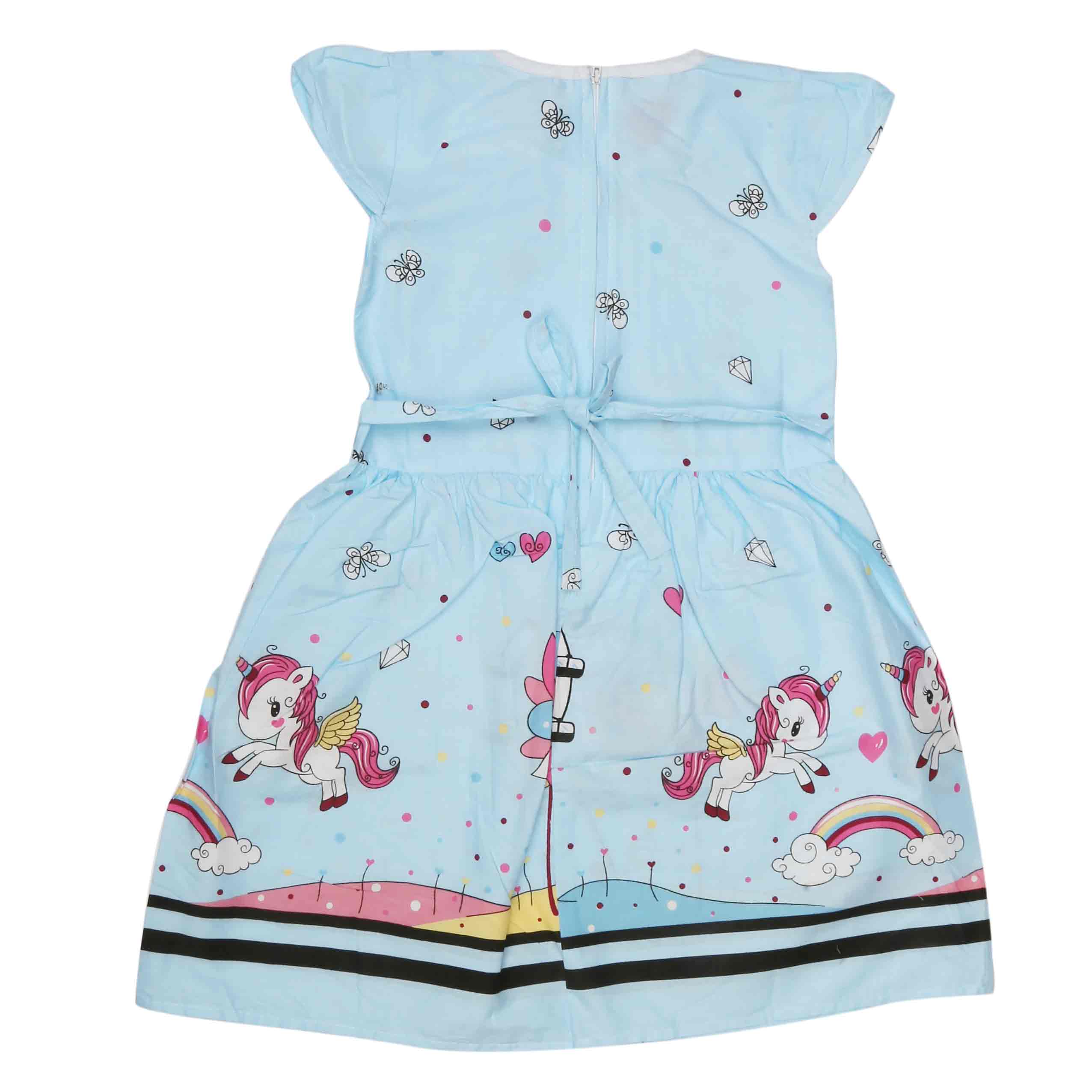 Girls Embroided Frock - Blue, Kids, Girls Frocks, Chase Value, Chase Value