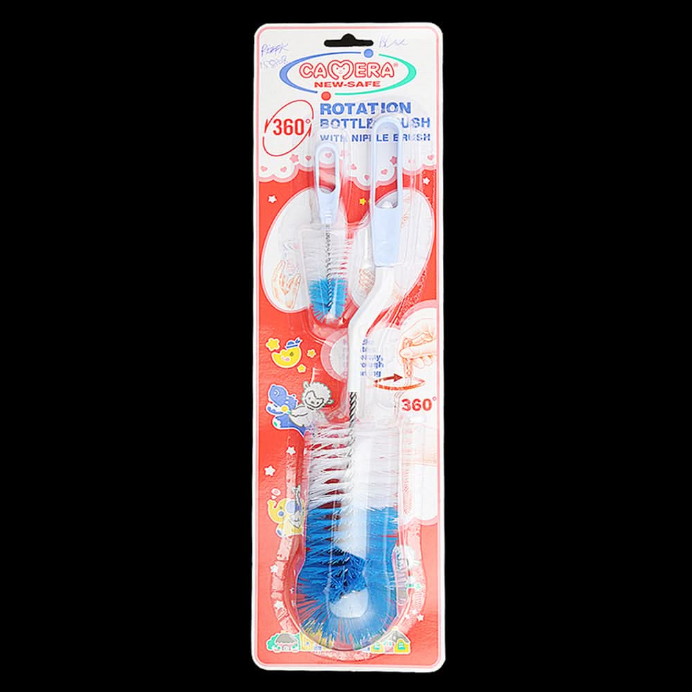 Camera Rotation Bottle Brush - Blue, Kids, Feeding Supplies, Chase Value, Chase Value