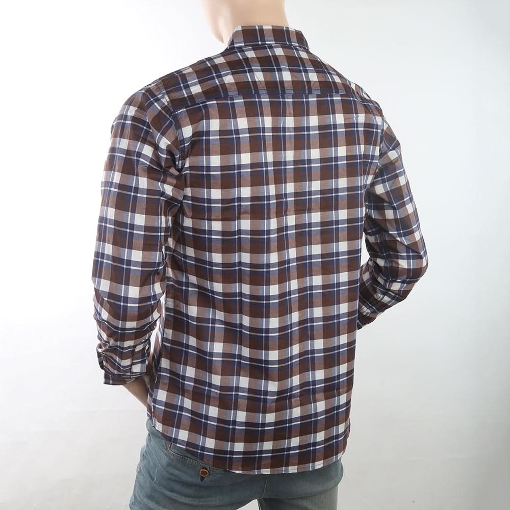 Men's Casual Check Shirt - Coffee, Men, Shirts, Chase Value, Chase Value
