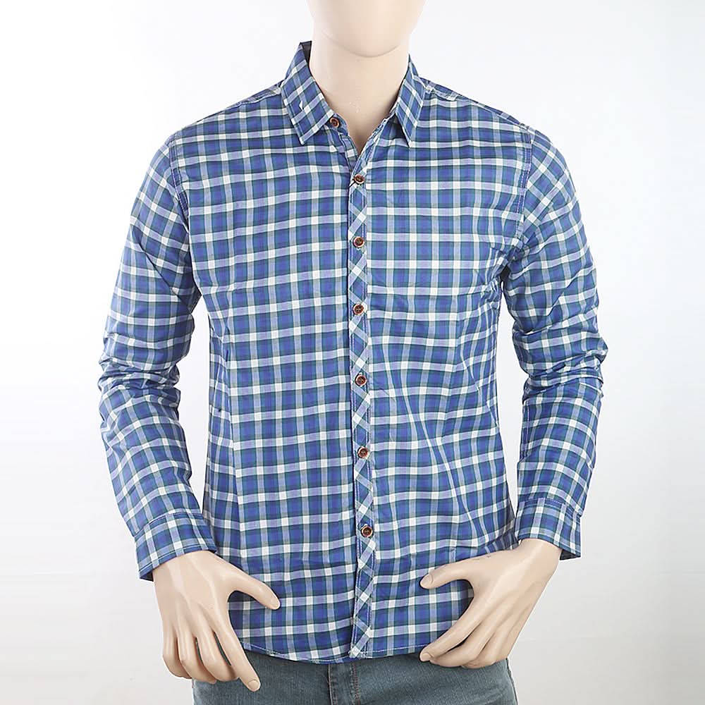 Men's Casual Check Shirt - Blue, Men, Shirts, Chase Value, Chase Value