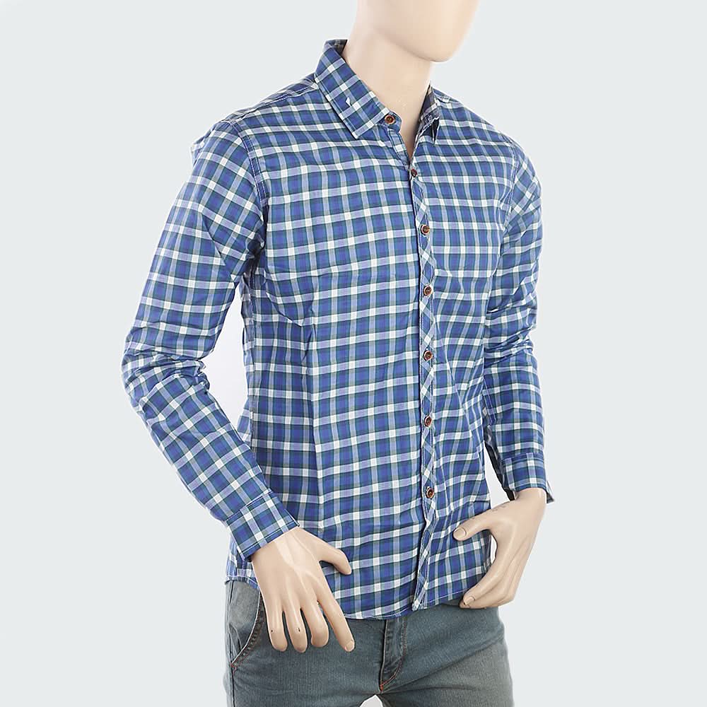Men's Casual Check Shirt - Blue, Men, Shirts, Chase Value, Chase Value