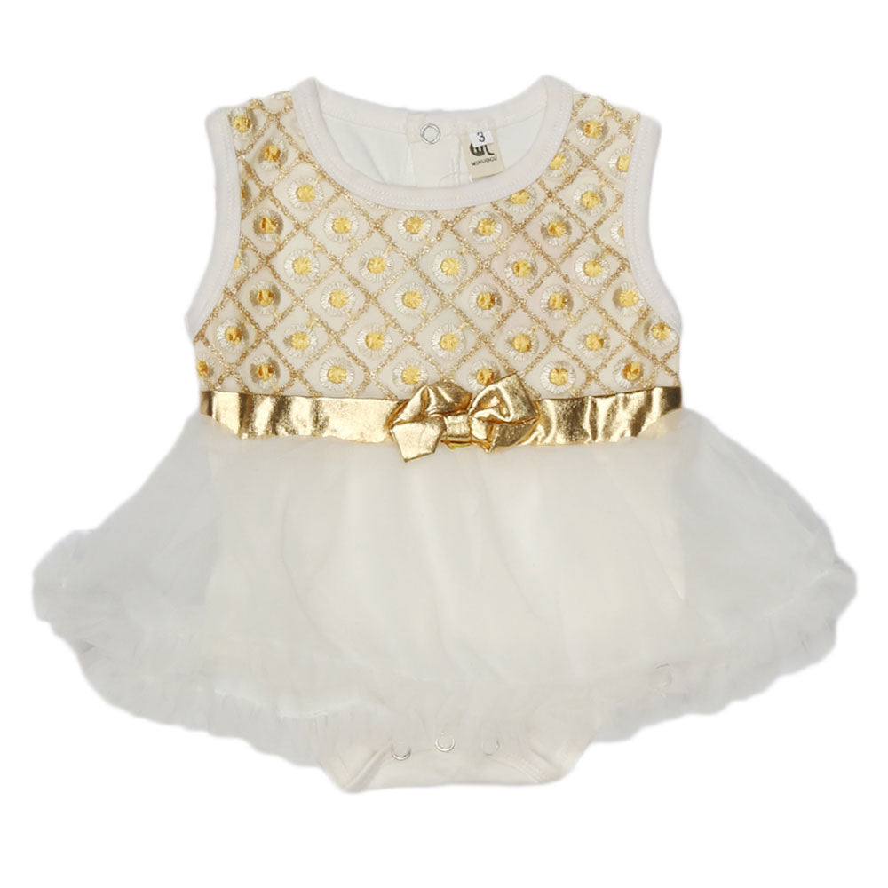 Newborn Baby Frill Romper - White, Kids, NB Girls Rompers, Chase Value, Chase Value