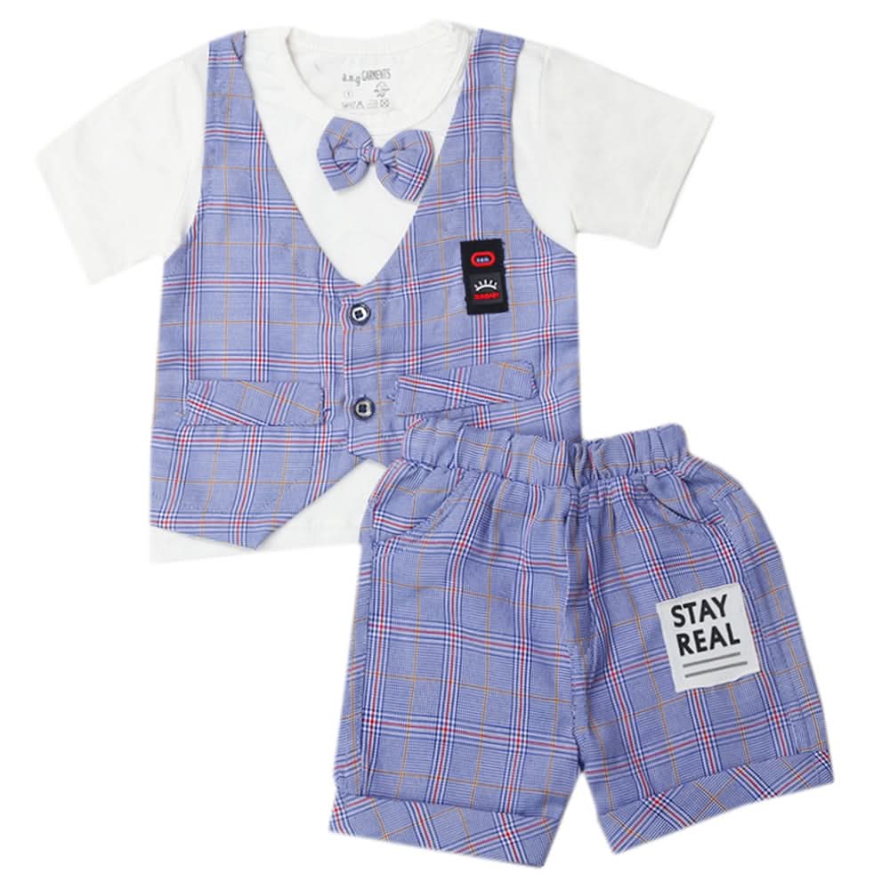 Newborns Girls Half Sleeves Suits - Blue, Kids, New Born Girls Sets And Suits, Chase Value, Chase Value
