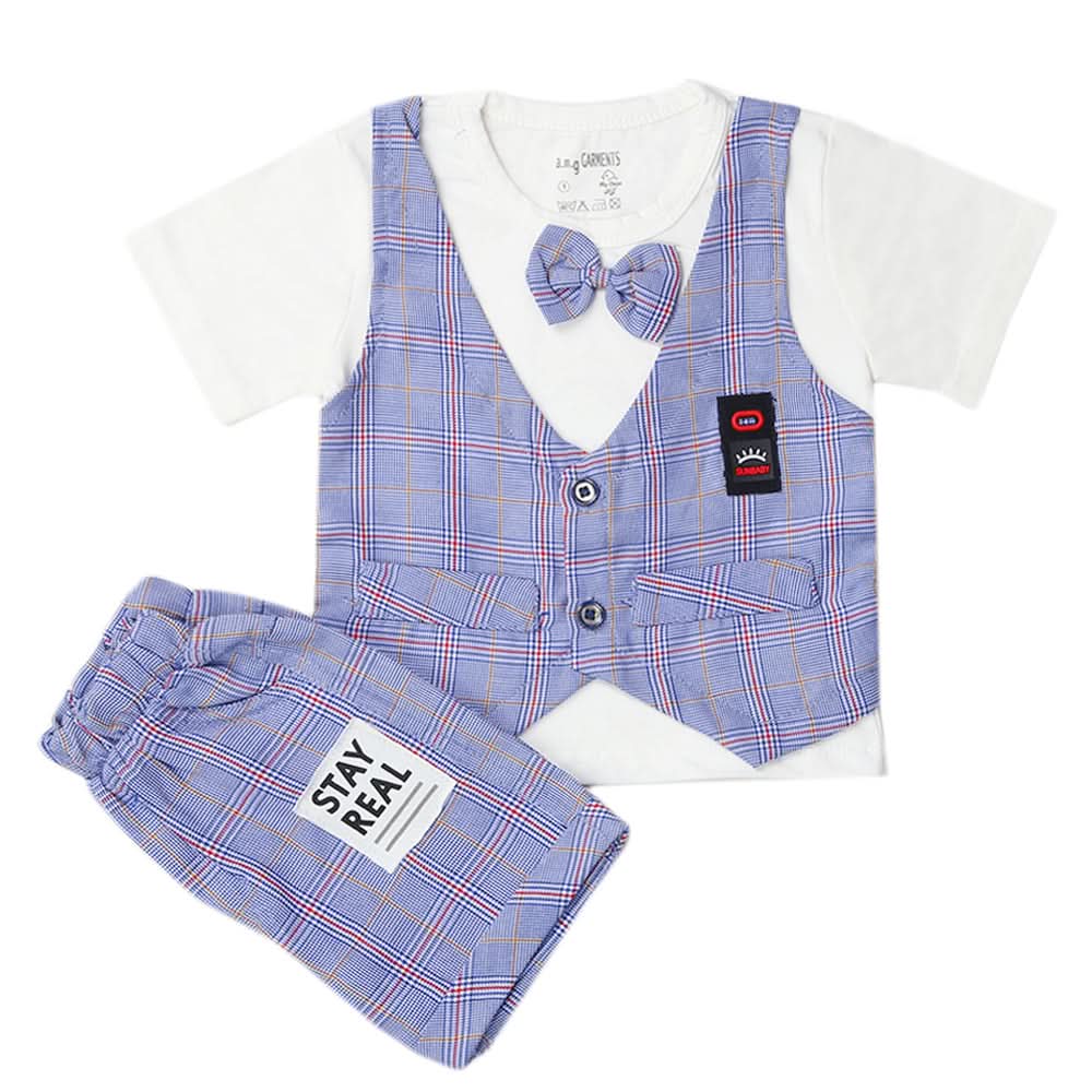 Newborns Girls Half Sleeves Suits - Blue, Kids, New Born Girls Sets And Suits, Chase Value, Chase Value