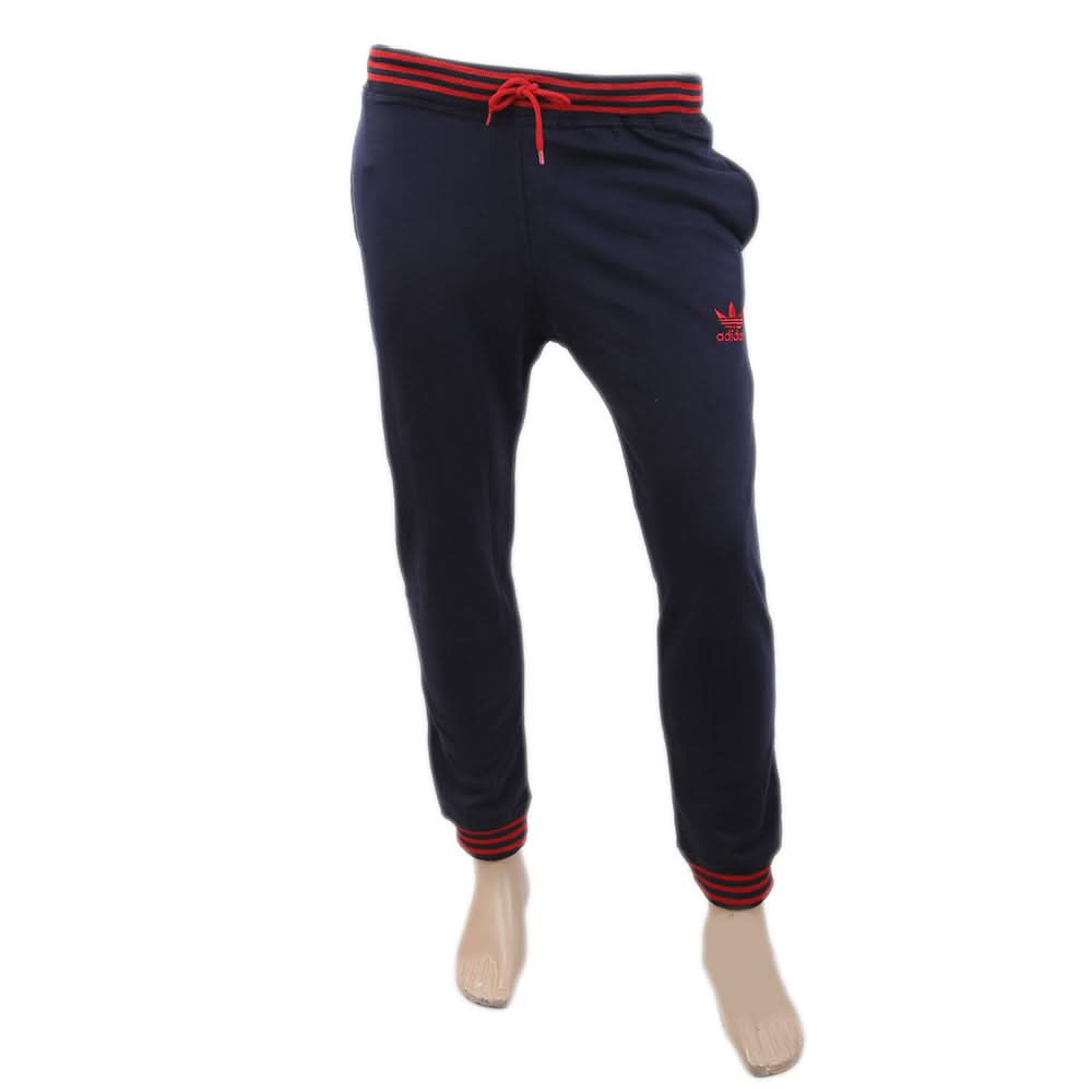 Men's Yarn Dyed Rib Trouser - Navy Blue, Men, Lowers And Sweatpants, Chase Value, Chase Value