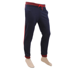 Men's Yarn Dyed Rib Trouser - Navy Blue, Men, Lowers And Sweatpants, Chase Value, Chase Value