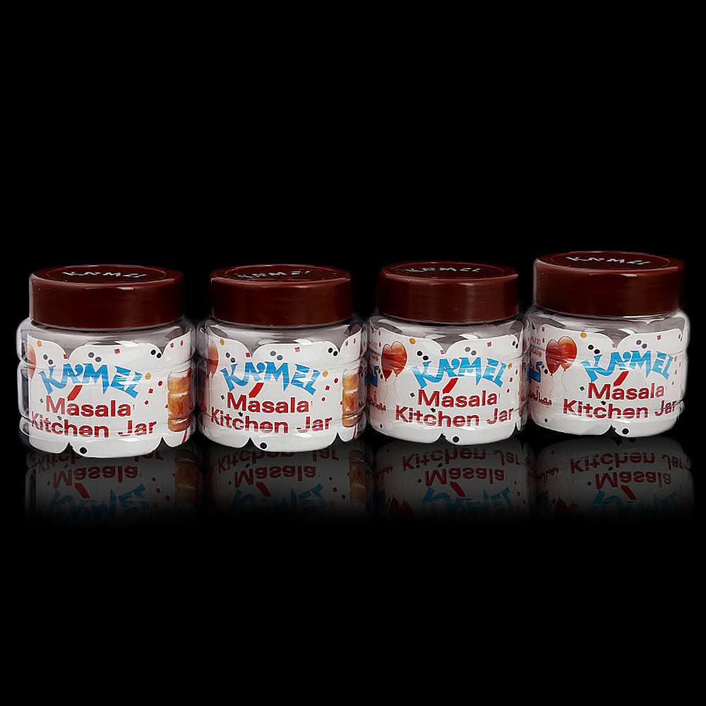 Spice Jar 4 Pcs - Brown, Home & Lifestyle, Storage Boxes, Chase Value, Chase Value
