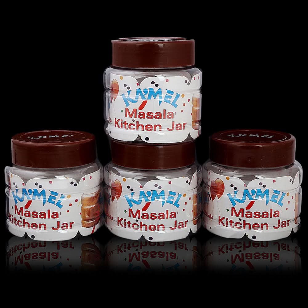 Spice Jar 4 Pcs - Brown, Home & Lifestyle, Storage Boxes, Chase Value, Chase Value