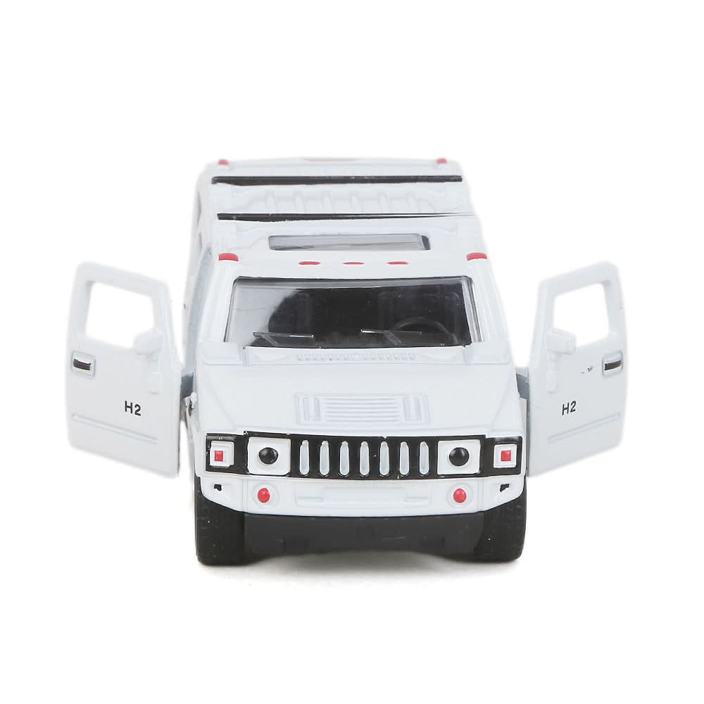 Pull back Metal Car with Open Door - White, Kids, Non-Remote Control, Chase Value, Chase Value
