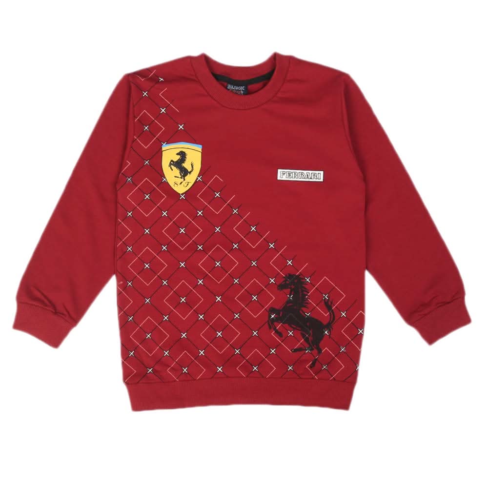 Boys Sweat Shirt - Maroon, Boys Hoodies & Sweat Shirts, Chase Value, Chase Value