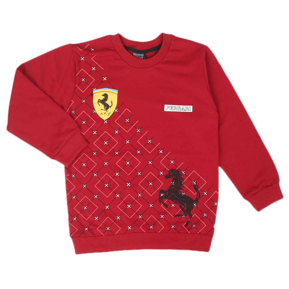 Boys Sweat Shirt - Maroon, Boys Hoodies & Sweat Shirts, Chase Value, Chase Value