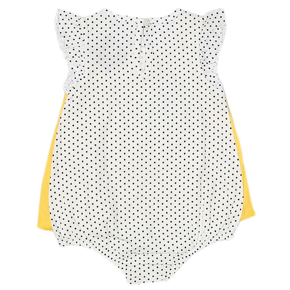 Newborn Girls Romper Half Sleeves - Yellow, Kids, NB Girls Rompers, Chase Value, Chase Value