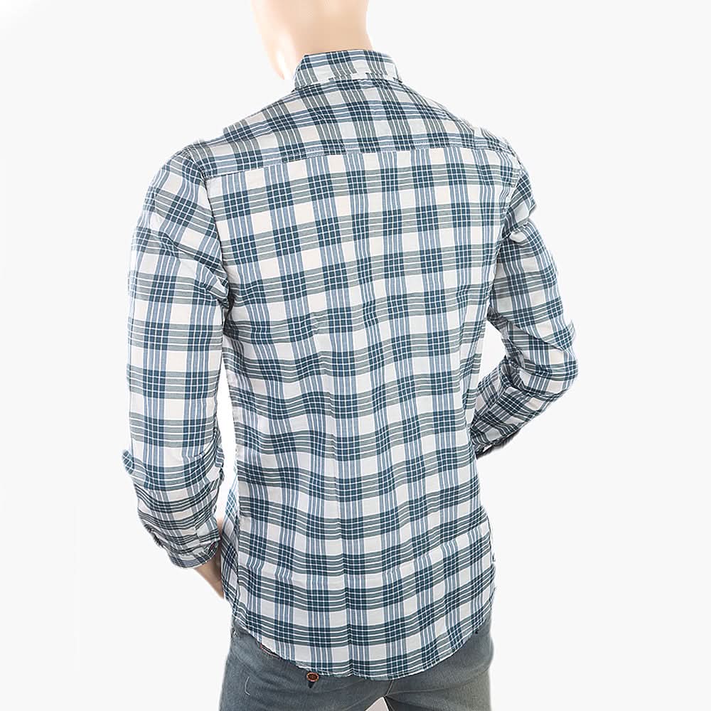 Men's Casual Check Shirt - Steel Blue, Men, Shirts, Chase Value, Chase Value