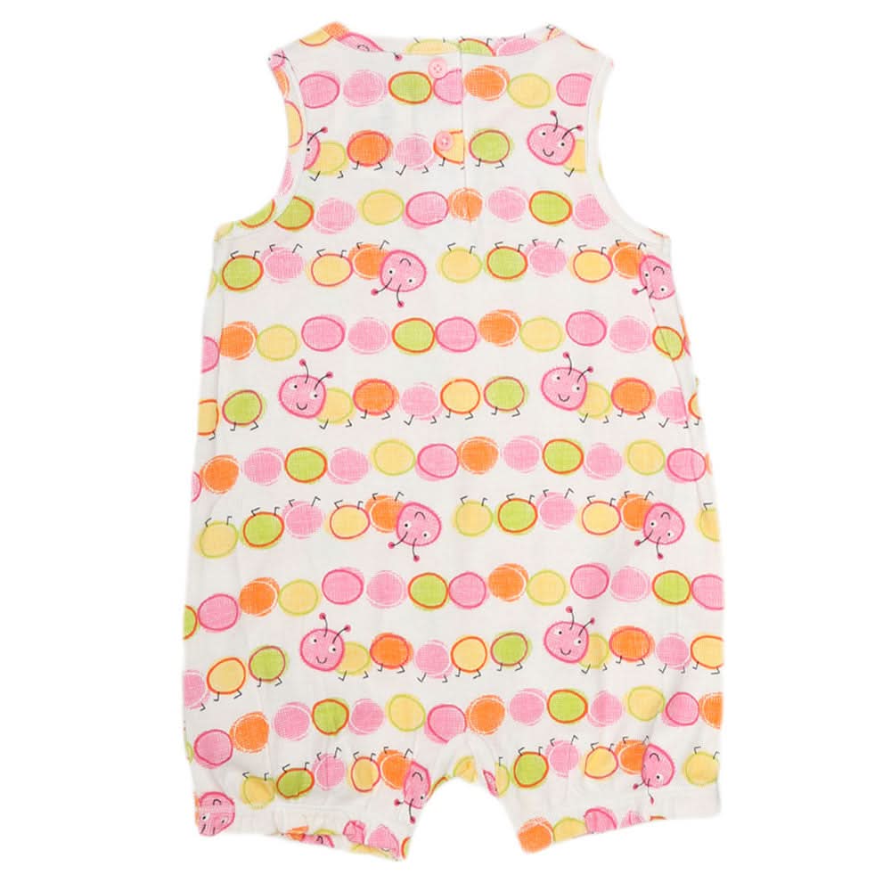Newborn Girls Romper Half Sleeves - White, Kids, NB Girls Rompers, Chase Value, Chase Value