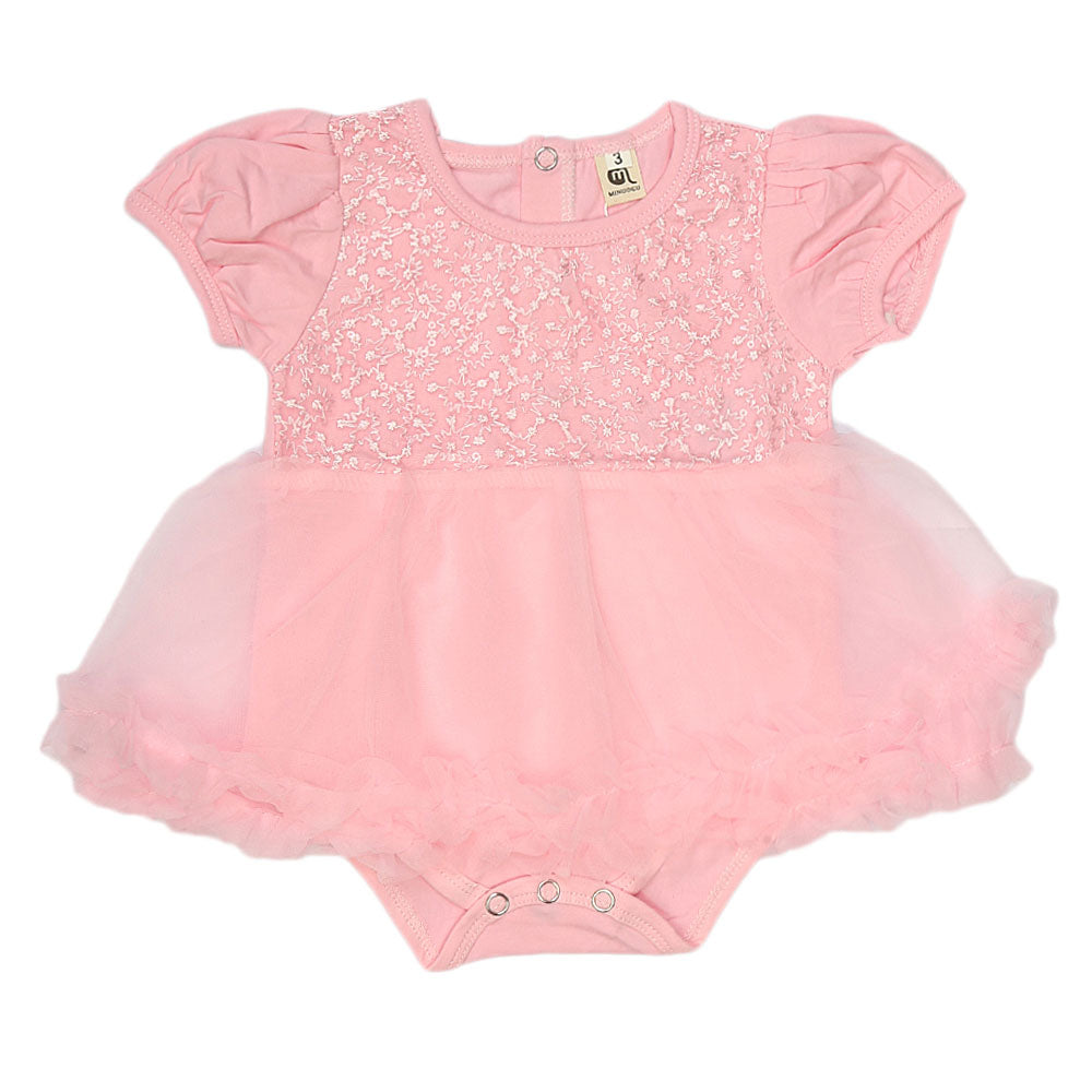 Newborn Baby Frill Romper - Pink, Kids, NB Girls Rompers, Chase Value, Chase Value