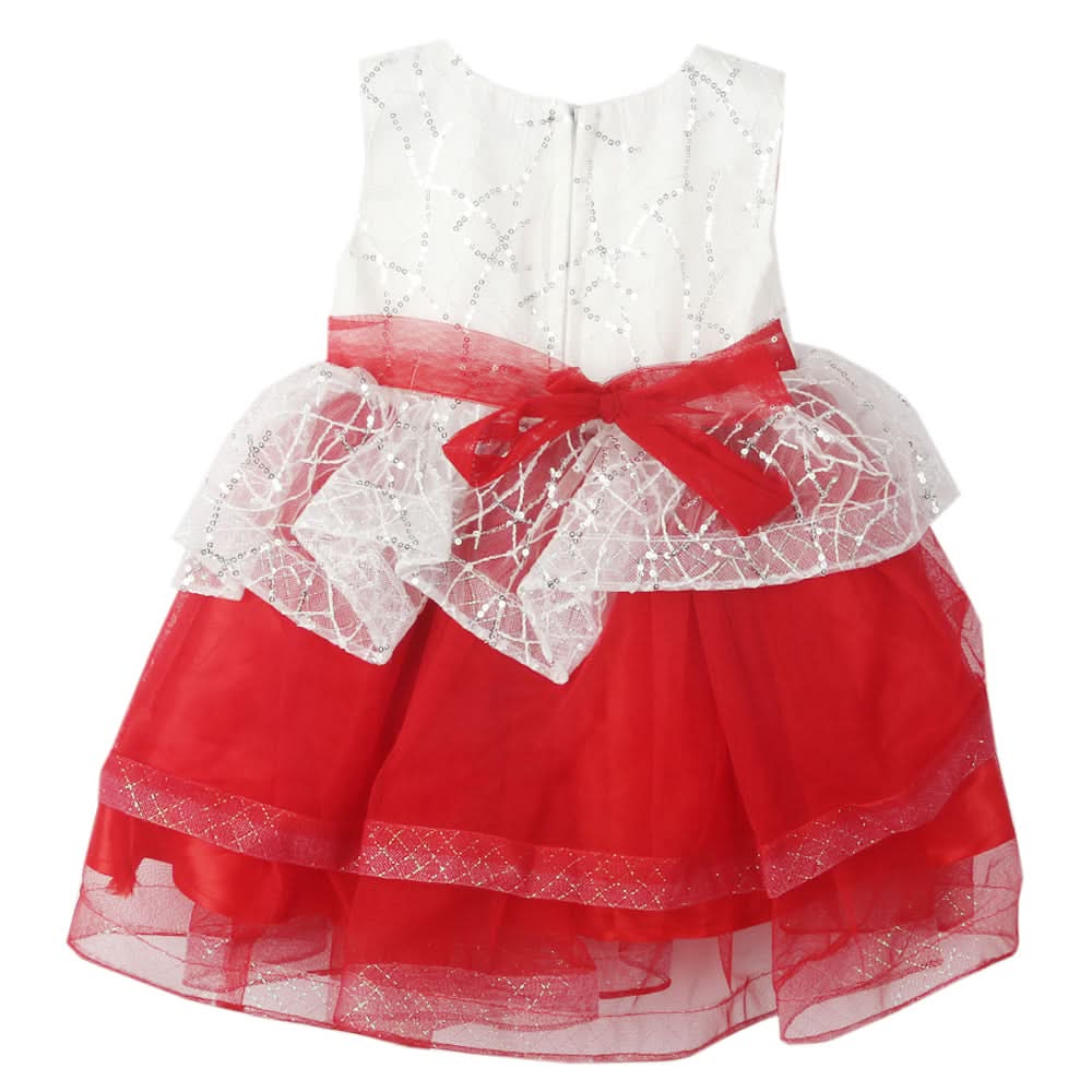 Newborn Girls Frock - Red, Kids, Newborn Girls Frocks, Chase Value, Chase Value