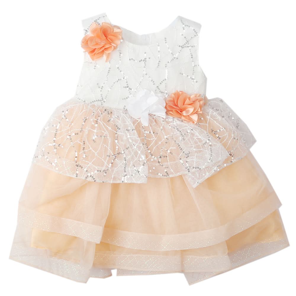 Newborn Girls Frock - Peach, Kids, Newborn Girls Frocks, Chase Value, Chase Value