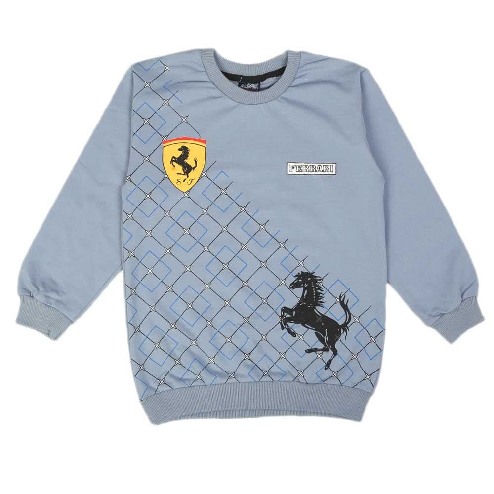 Boys Sweat Shirt - Steel Blue, Boys Hoodies & Sweat Shirts, Chase Value, Chase Value