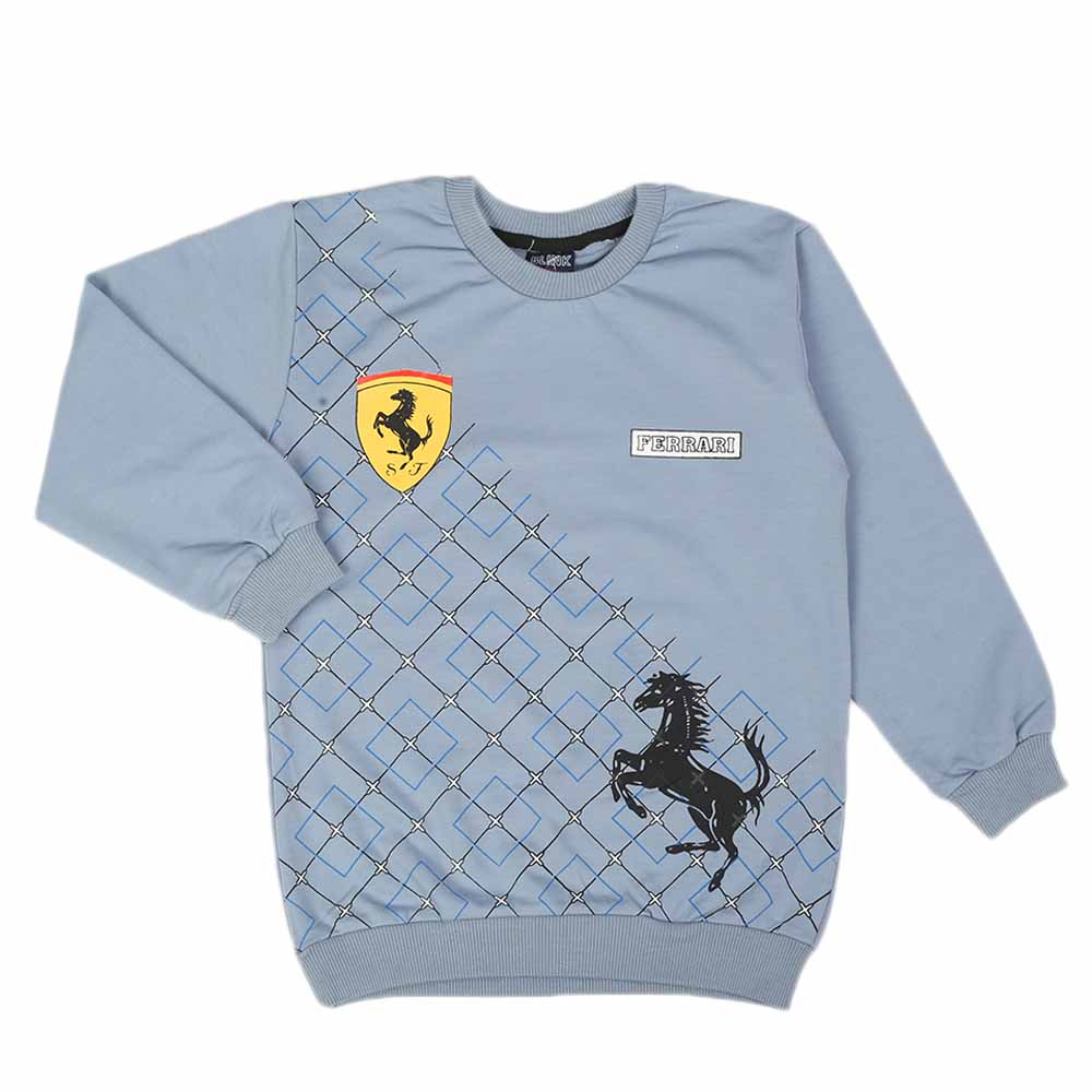 Boys Sweat Shirt - Steel Blue, Boys Hoodies & Sweat Shirts, Chase Value, Chase Value
