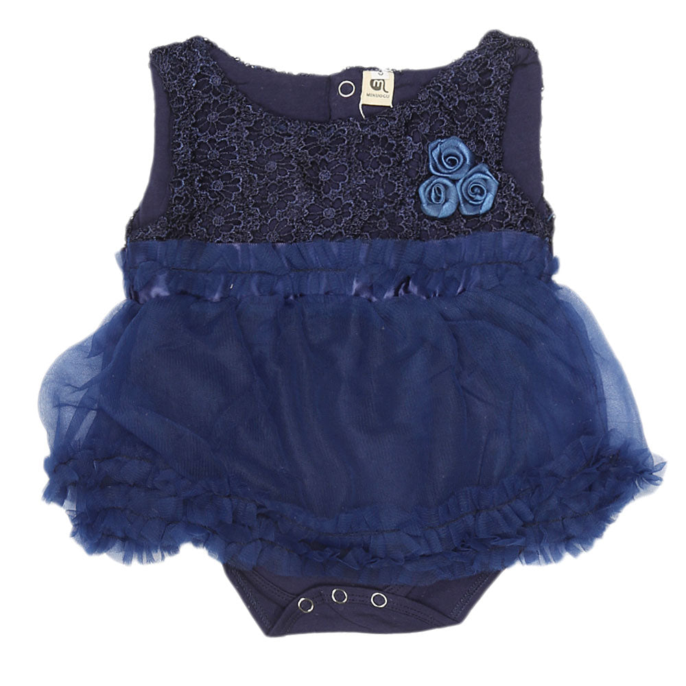 Newborn Baby Frill Romper - Blue, Kids, NB Girls Rompers, Chase Value, Chase Value