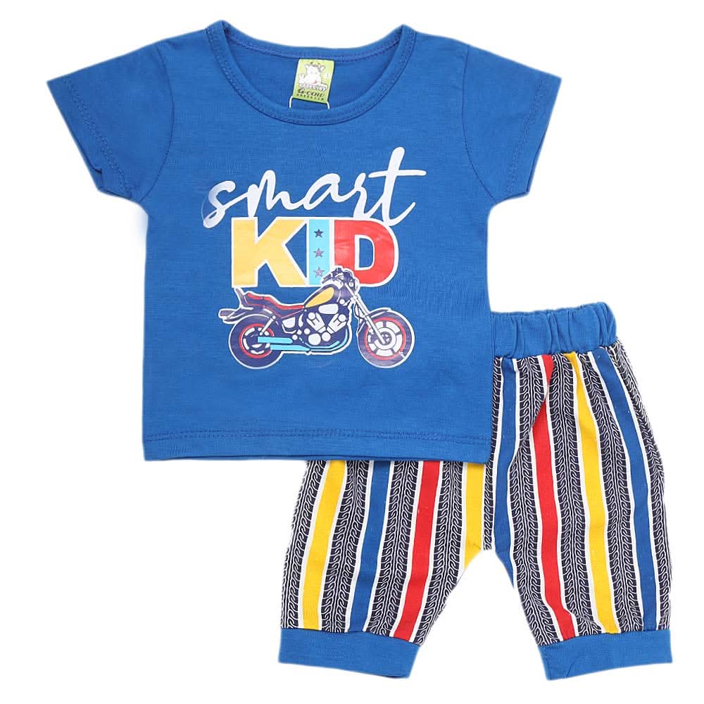 Newborn Boys Half Sleeves Suit - Blue, Kids, NB Boys Sets And Suits, Chase Value, Chase Value