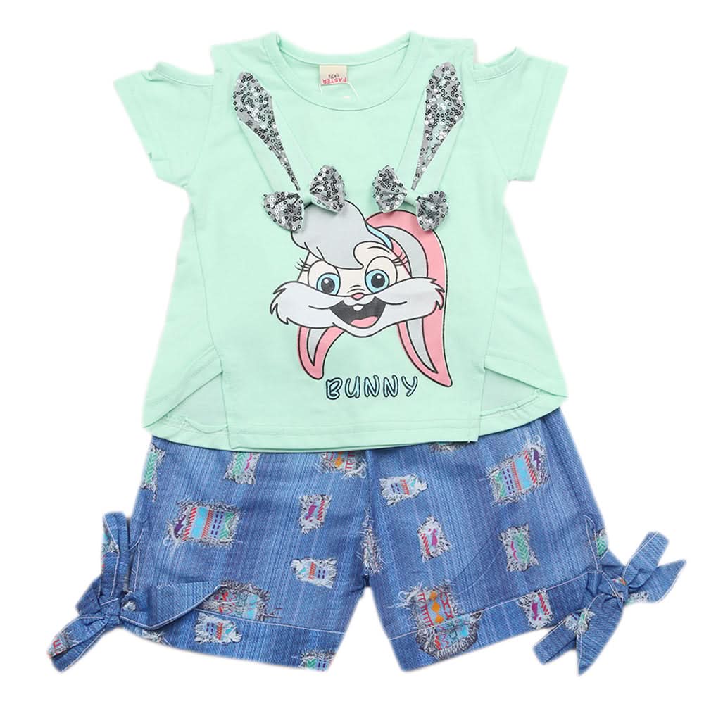 Girls Pajama Suit - Cyan, Kids, Girls Sets And Suits, Chase Value, Chase Value