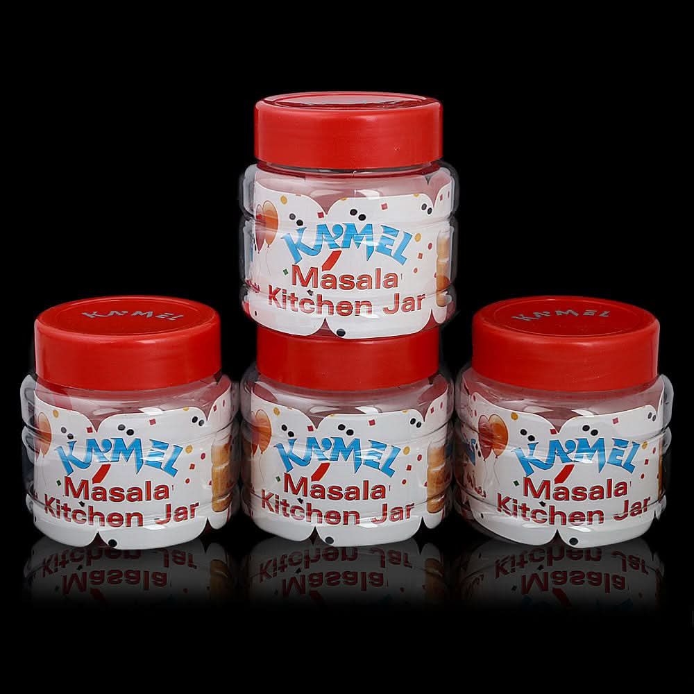 Spice Jar 4 Pcs - Red, Home & Lifestyle, Storage Boxes, Chase Value, Chase Value
