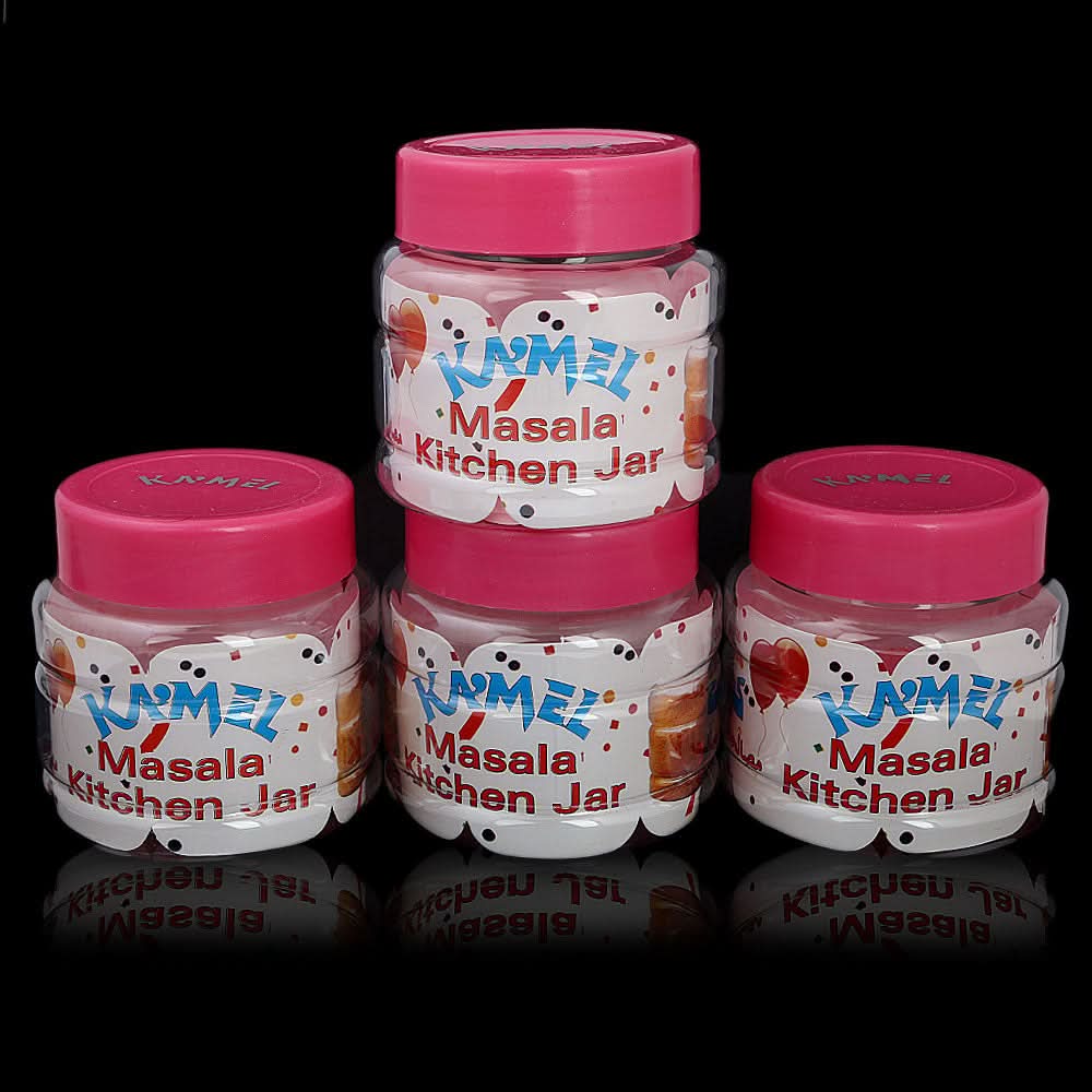 Spice Jar 4 Pcs - Pink, Crockery & Kitchenware, Chase Value, Chase Value