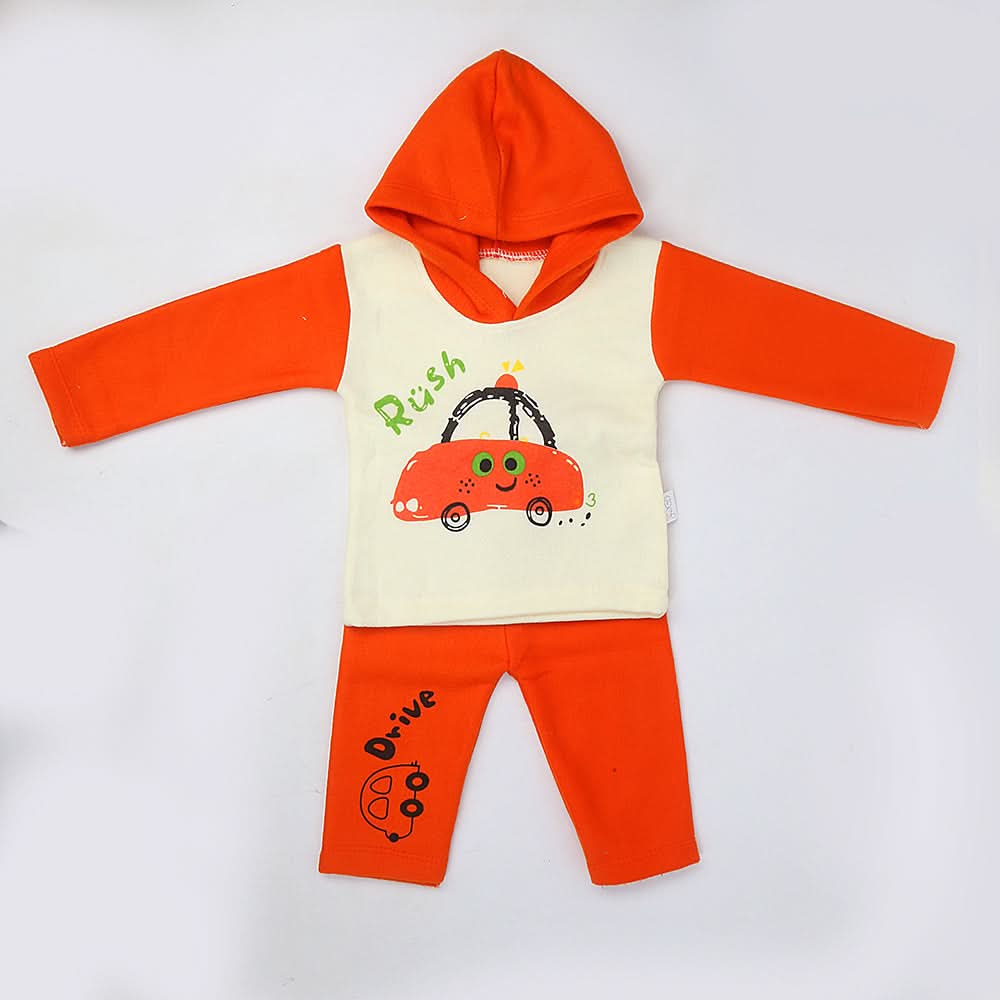 Newborn Boy Full Sleeves Polar Suit - Orange, Kids, NB Boys Sets And Suits, Chase Value, Chase Value