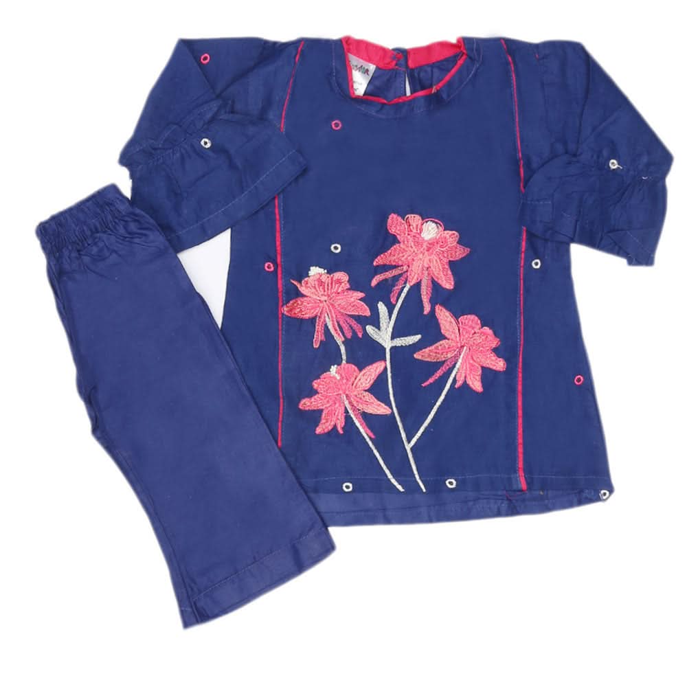 Newborn Girls Suit 2Pcs - Royal Blue, Kids, NB Girls Sets And Suits, Chase Value, Chase Value