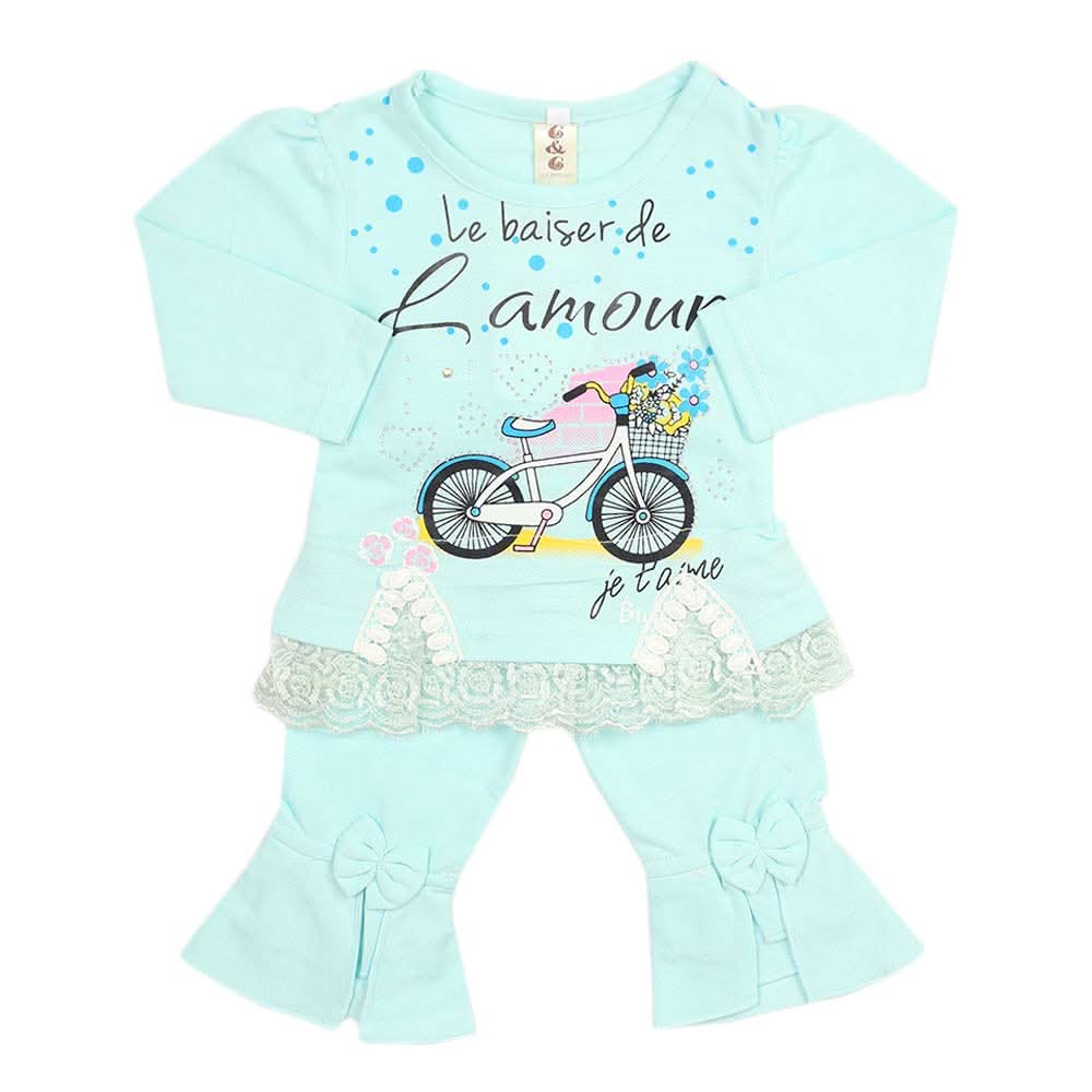 Newborn Girls Pajama Suit - Light Blue, Newborn Girls Sets & Suits, Chase Value, Chase Value