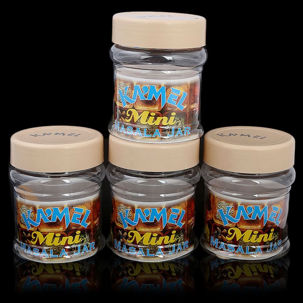 Spice Jar 4 Pcs - Fawn, Home & Lifestyle, Storage Boxes, Chase Value, Chase Value